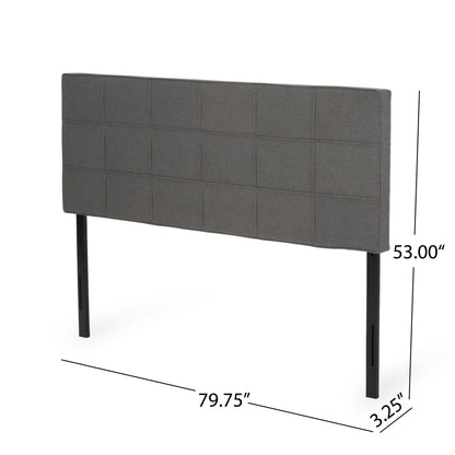 King / California King Sized Headboard - Charcoal Gray Noble House