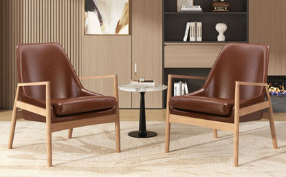 Mid-Century Modern Accent Armchair With High Back Hearth and Haven