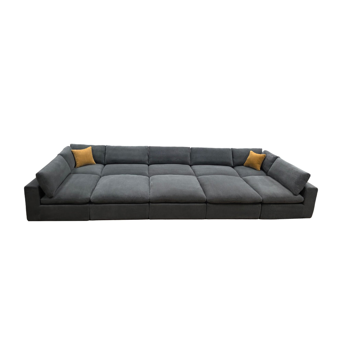 Custom Configuration Modular Sectional & Toss Pillows Home Essentials