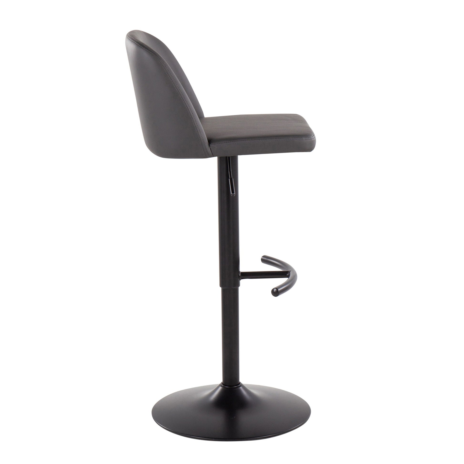 Toriano - Contemporary Adjustable Bar Stool With Rounded T Footrest (Set of 2) Lumi Source