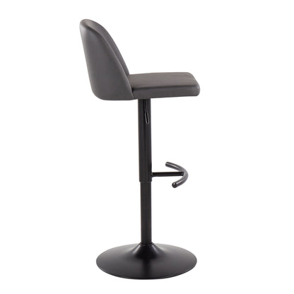 Toriano - Contemporary Adjustable Bar Stool With Rounded T Footrest (Set of 2) Lumi Source