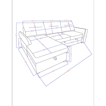 Montana - Sofabed With Storage - Gray Global Furniture USA