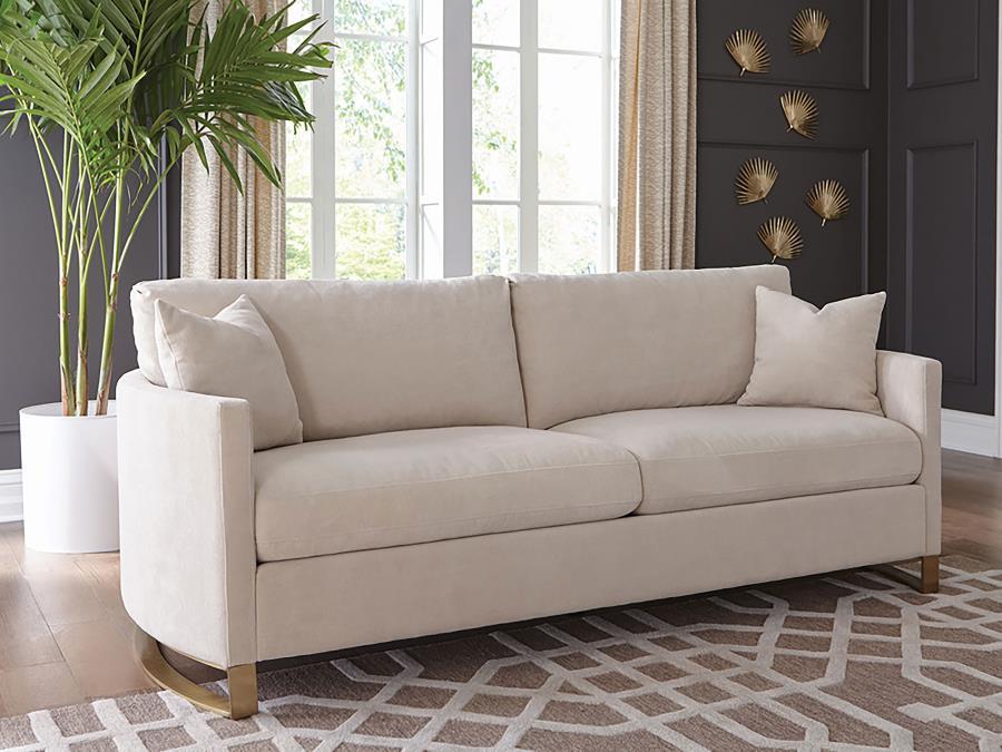 Corliss - Upholstered Arched Arm Sofa CoasterElevations