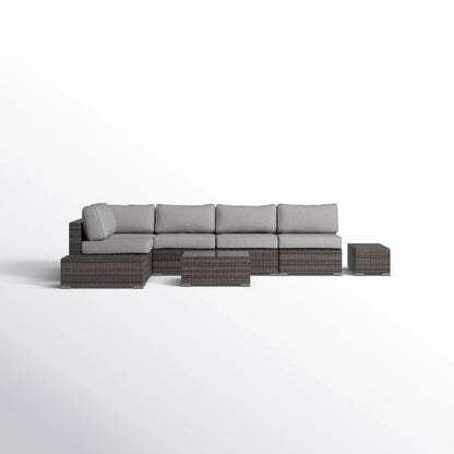 Wicker Sectional Seating Group With Plush Cushions LSI Patio Furniture
