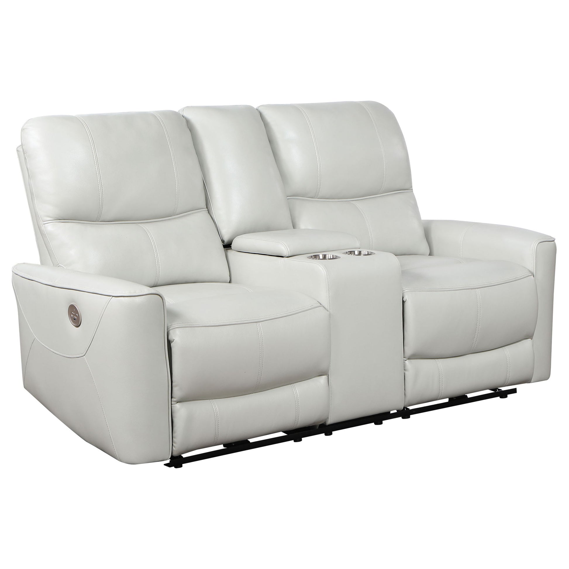 Denson - Power Reclining Loveseat With Console And USB Port Furniture Max