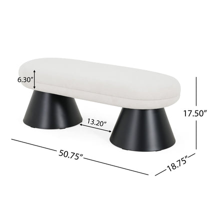 Dining Bench Upholstered For Dining Room - Beige Noble House