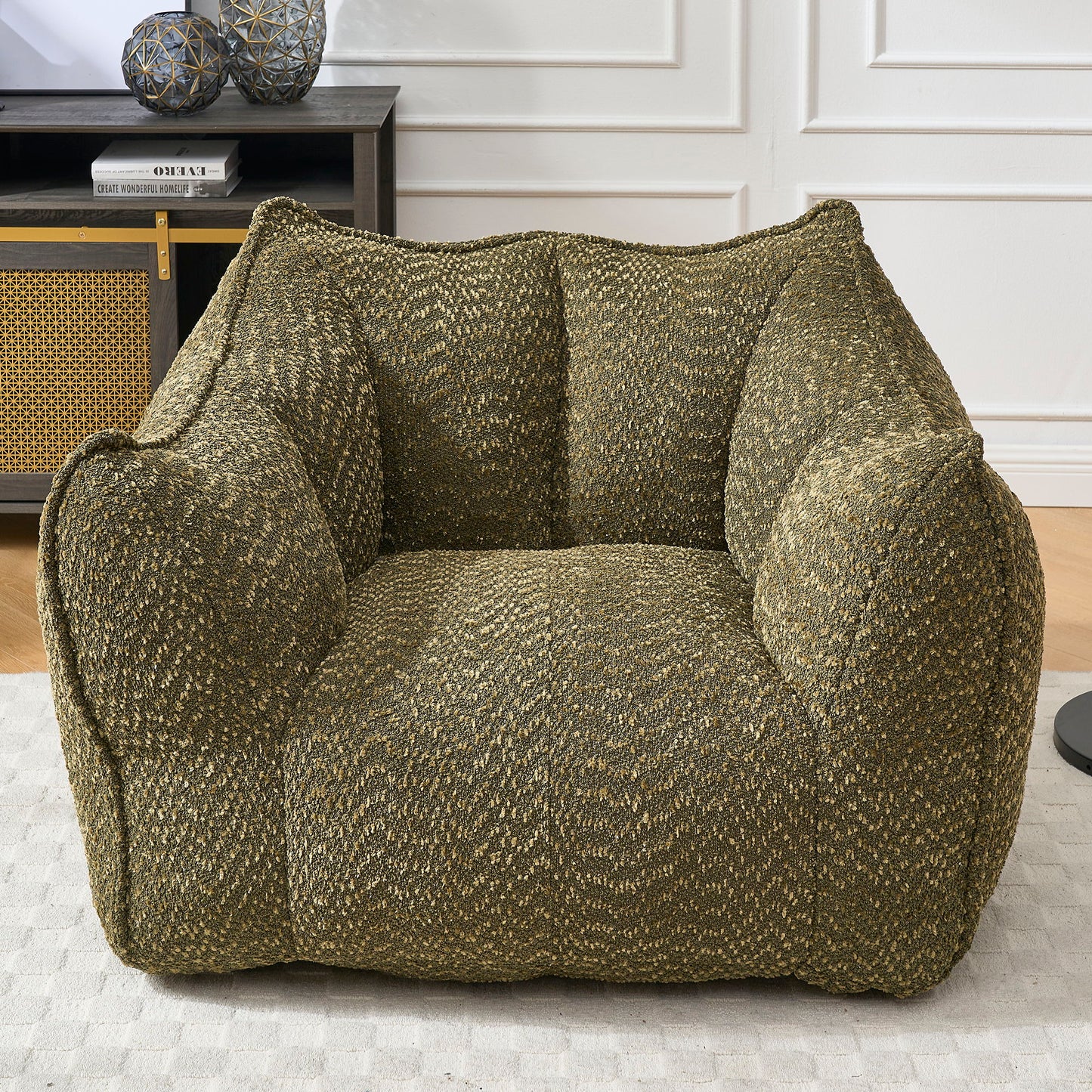 Comfortable Chenille Sofa Chairs With Highly Resilient Foam For Living Rooms And Bedrooms Home Essentials