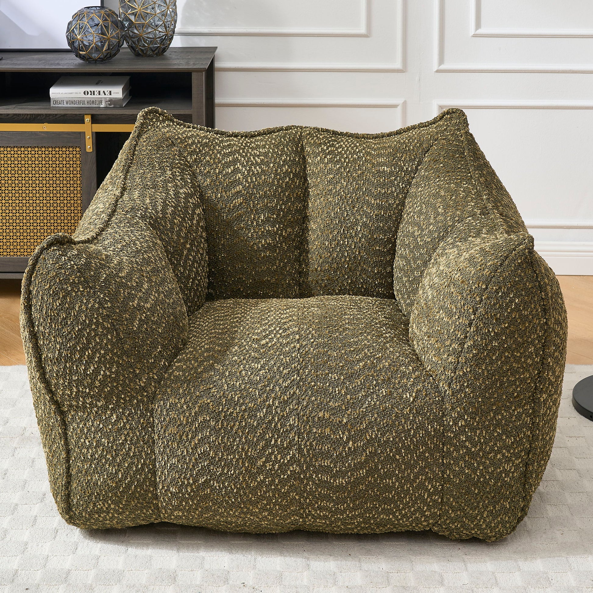 Comfortable Chenille Sofa Chairs With Highly Resilient Foam For Living Rooms And Bedrooms Home Essentials