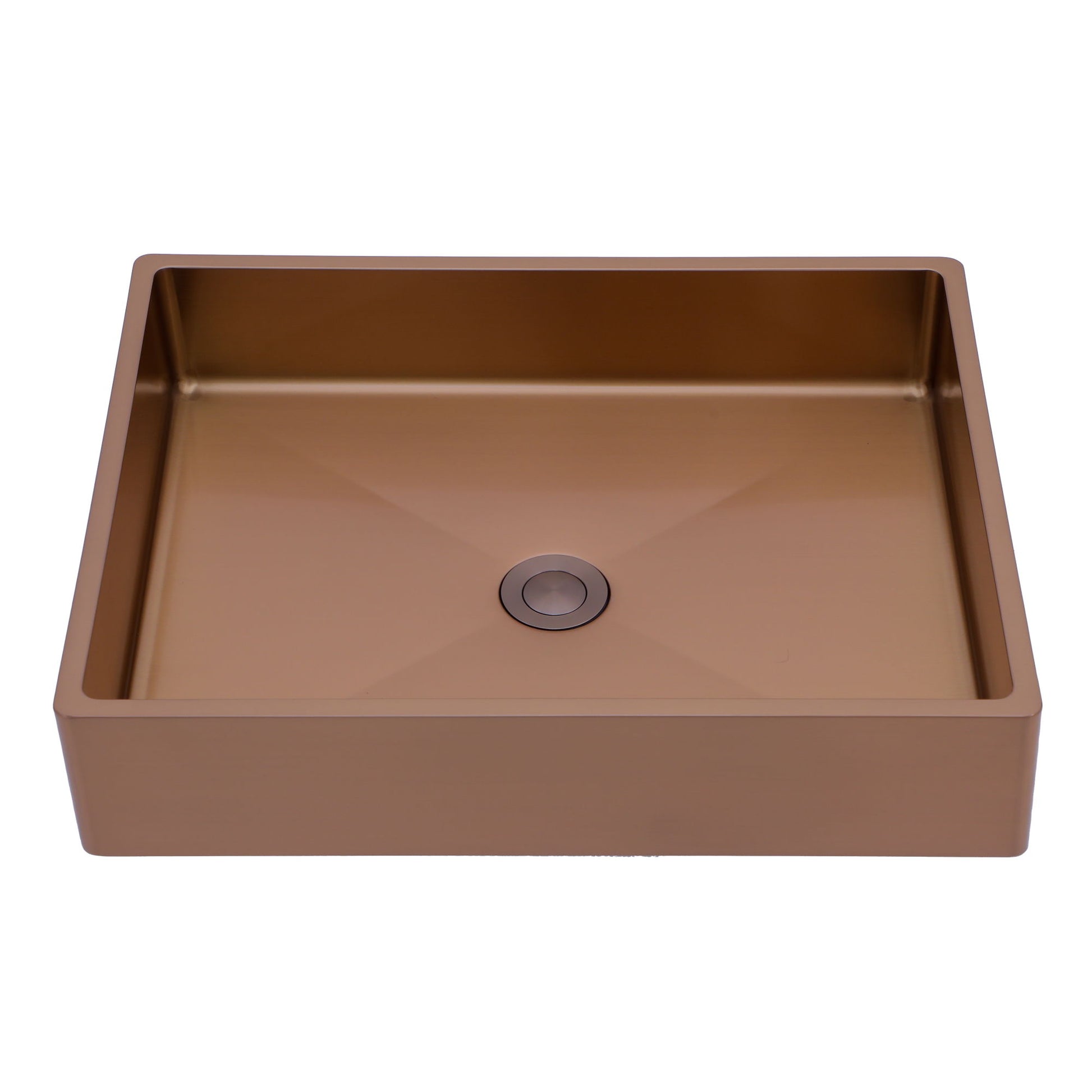 19" X 15" Stainless Steel Bathroom Sink With Pop Up Drain, Nano Surface - Rose Gold Daily Nest