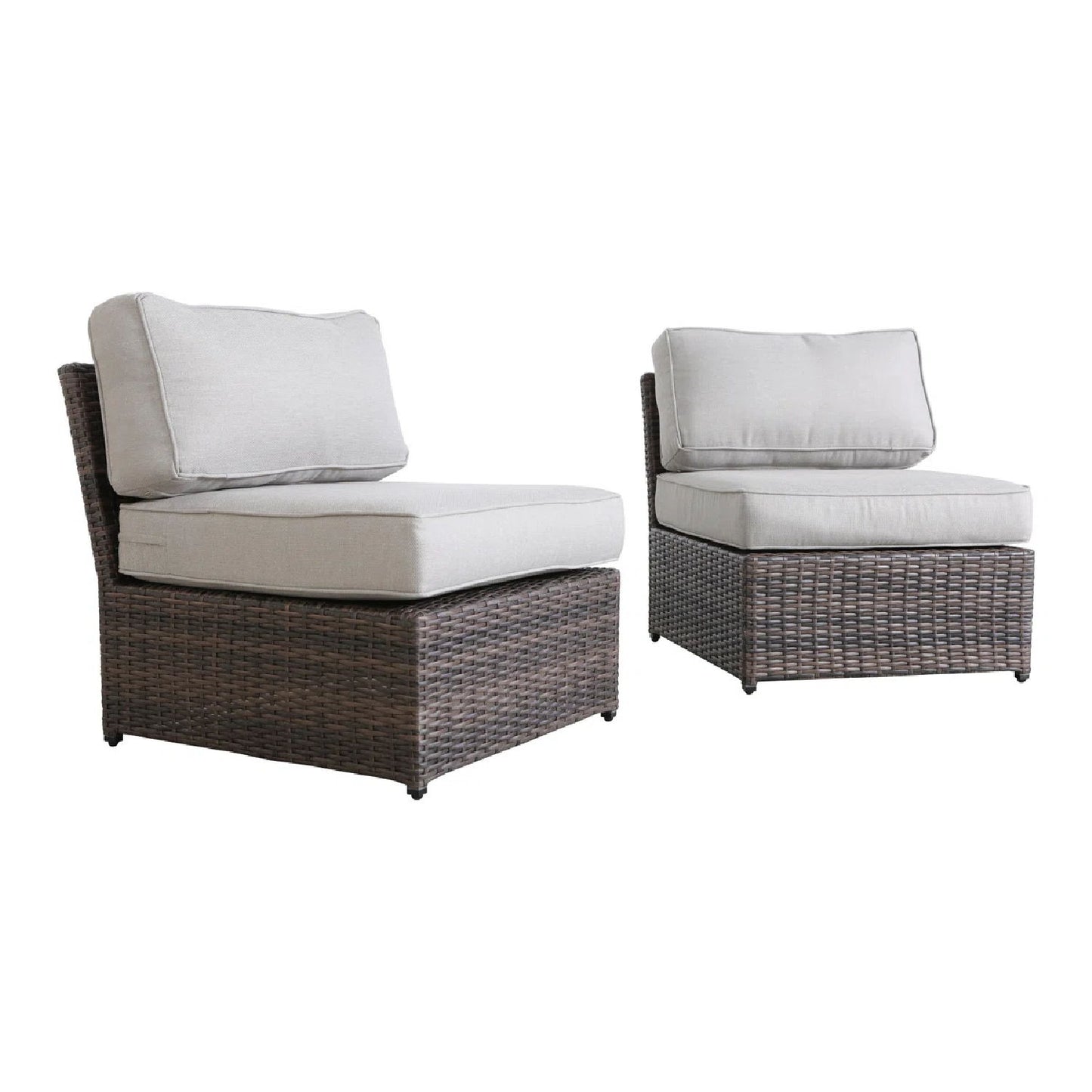 Armless Patio Chair With Cushions LSI Patio Furniture