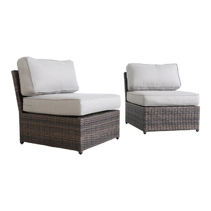 Armless Patio Chair With Cushions LSI Patio Furniture