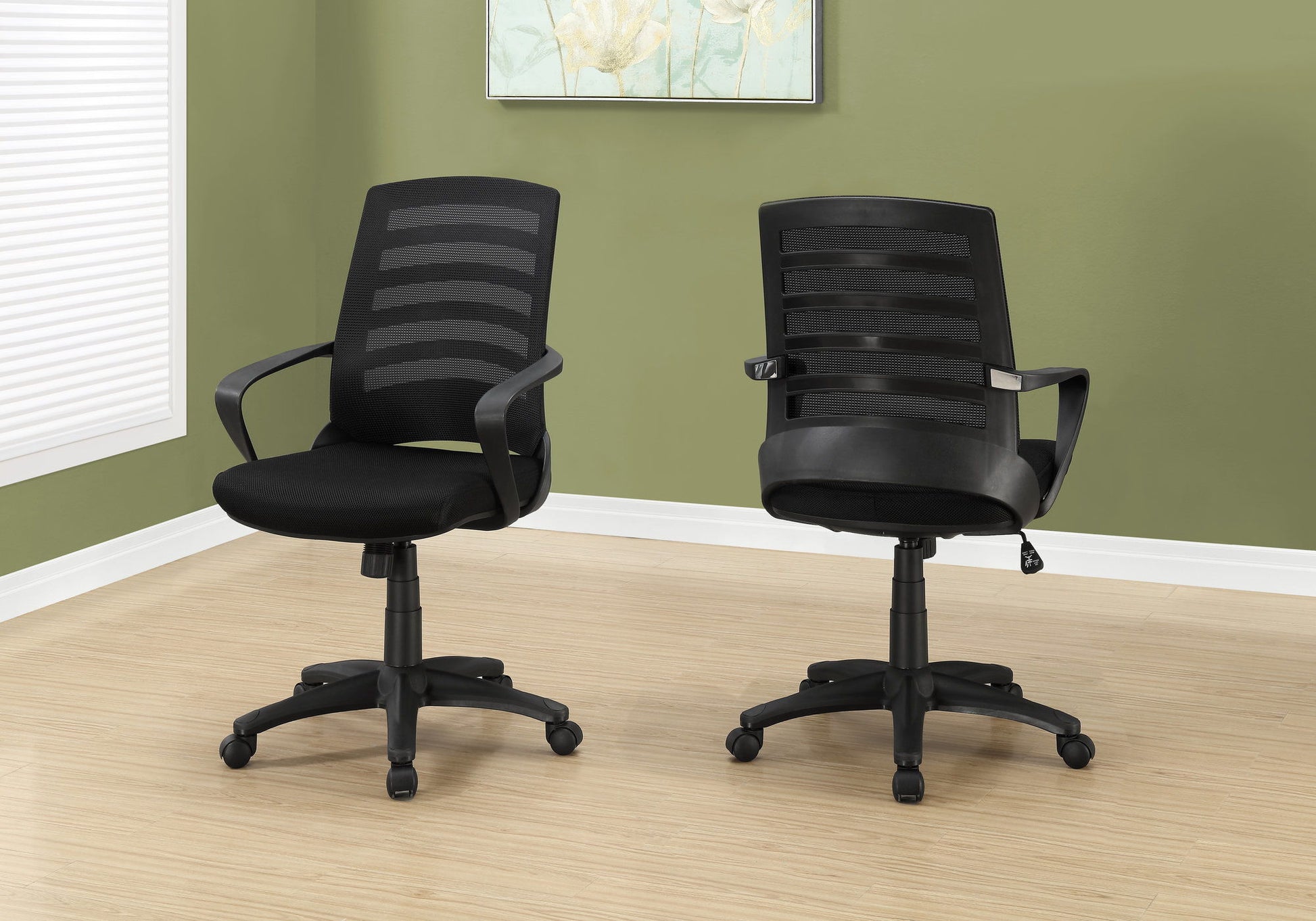 Office Chair, Adjustable Height, Swivel, Ergonomic, Armrests 8th Street