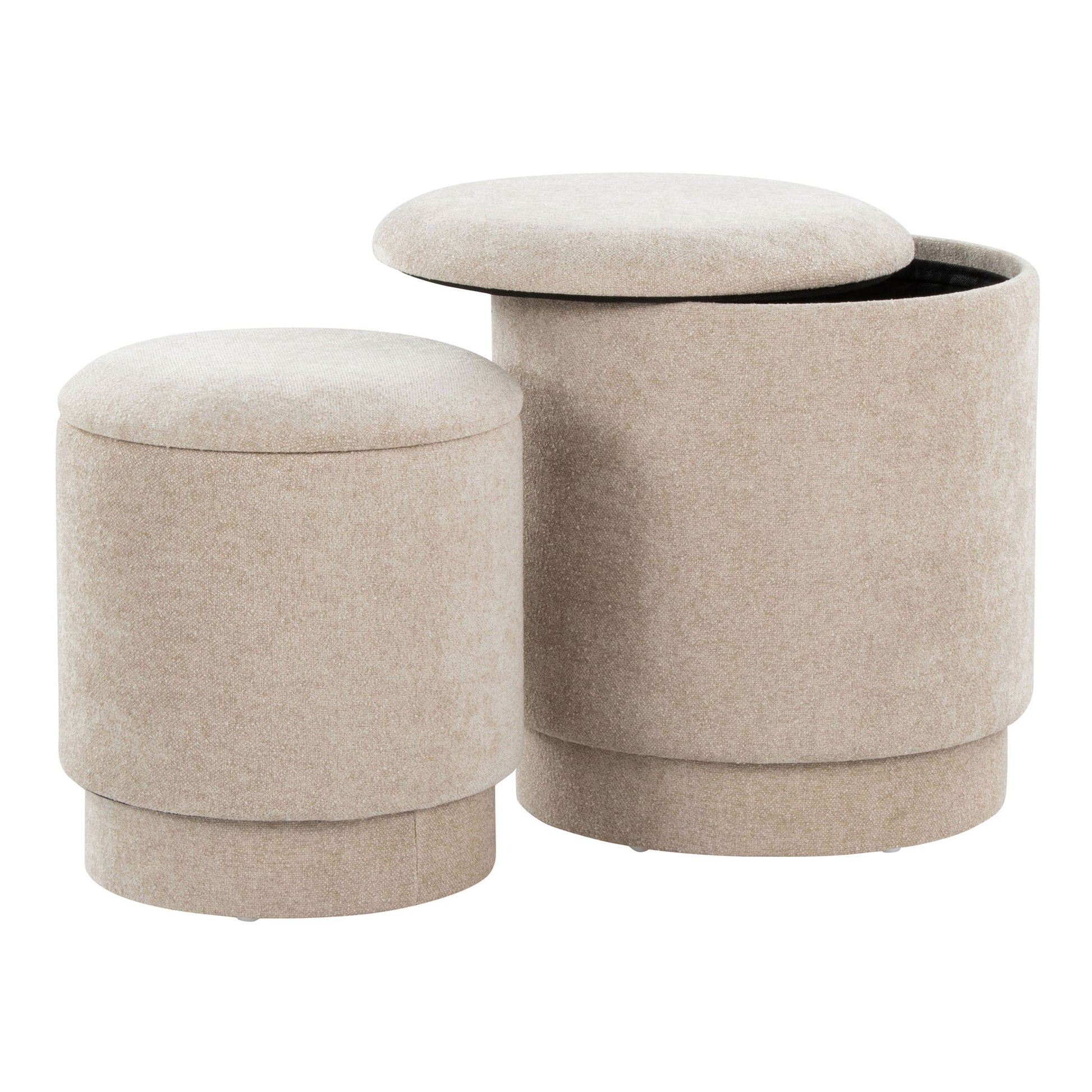 Marla - Upholste Contemporary Ottoman Set Lumi Source