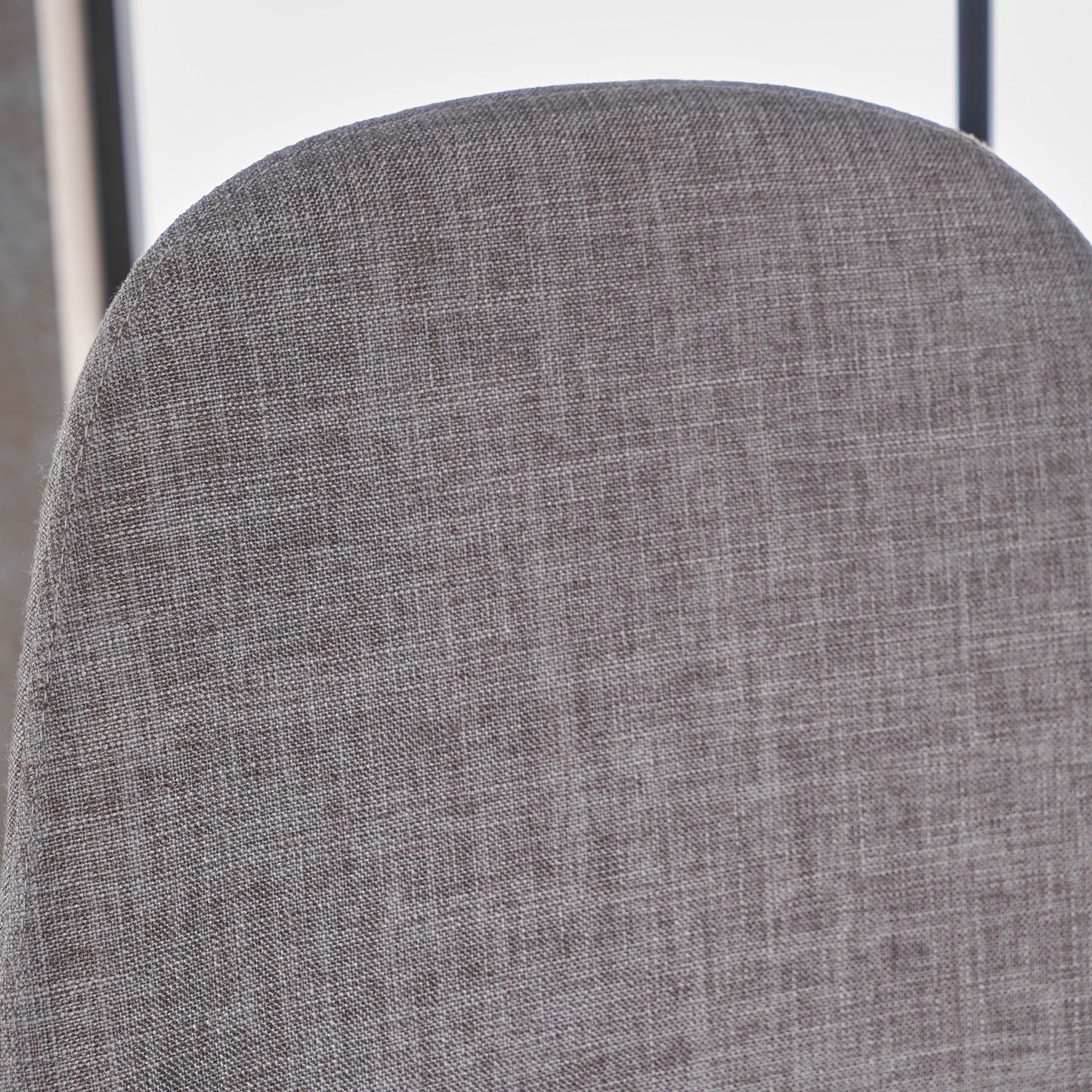 Modern Minimalist Fabric Dining Chair With Iron Legs Noble House