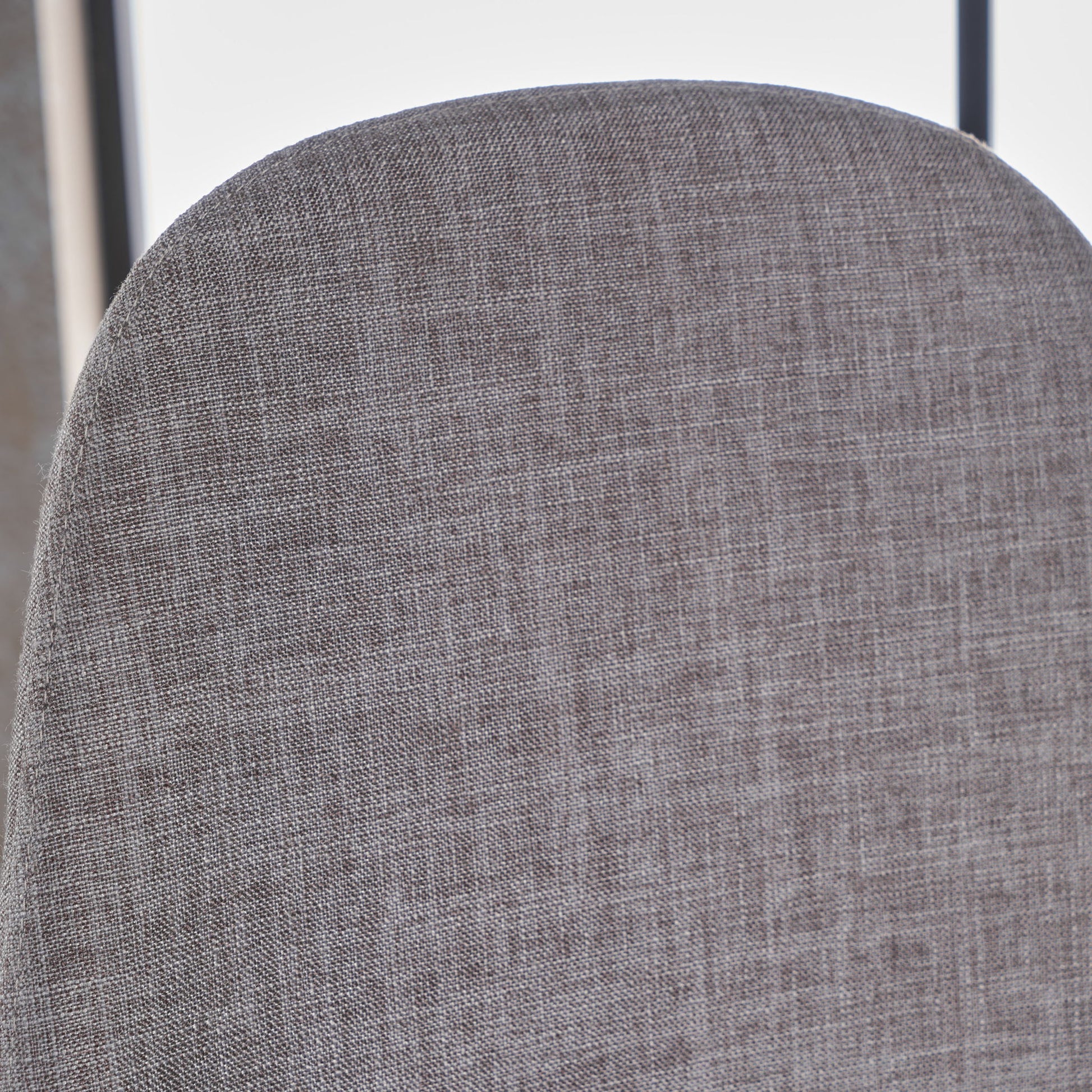 Modern Minimalist Fabric Dining Chair With Iron Legs Noble House