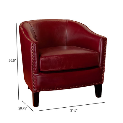 Enigmatica - Upholstered Club Chair With Nailhead Trim Noble House