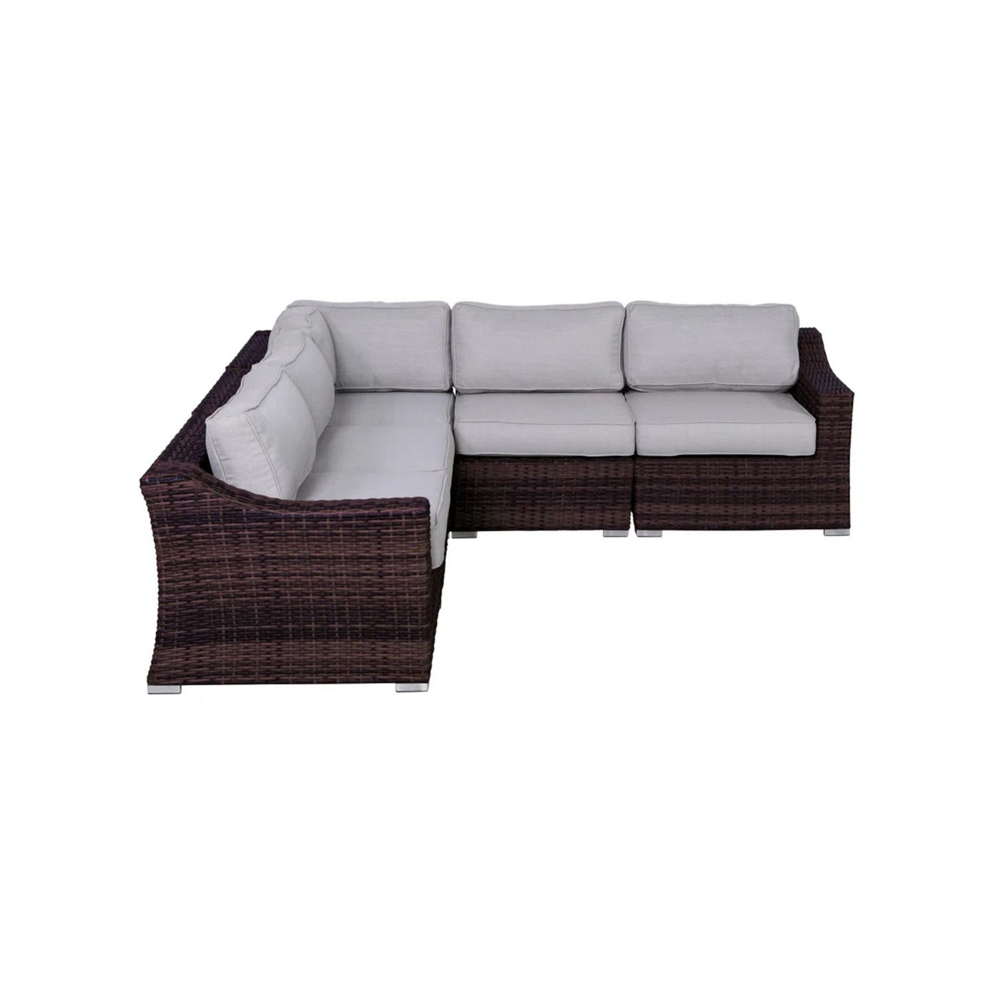 Outdoor Wicker Sofa Seating Group With Cushions LSI Patio Furniture