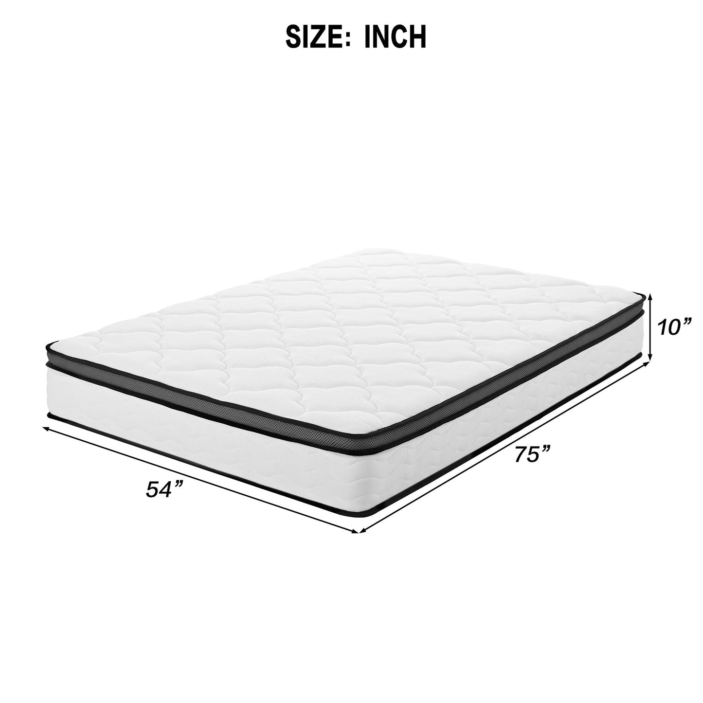 10" Hybrid Medium Firm Mattress With Memory Foam & Pocket Coils Daily Nest