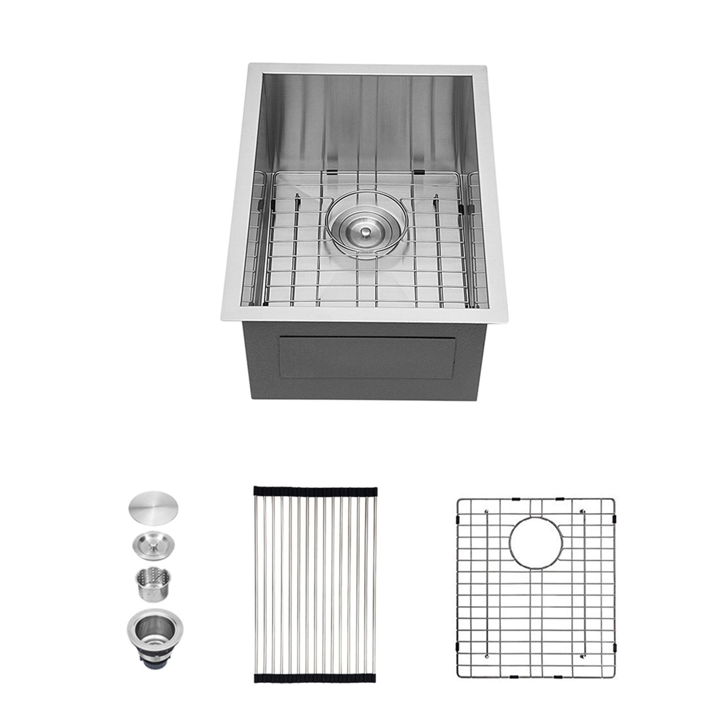 Modern Style Undermount Sink With Stainless Steel, Deep Single Bowl Daily Nest