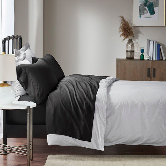 1500 Thread Count - 4 Piece King Blend Sheet Set - Black Madison Park