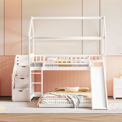 House Bunk Bed With Slide DreamHaus