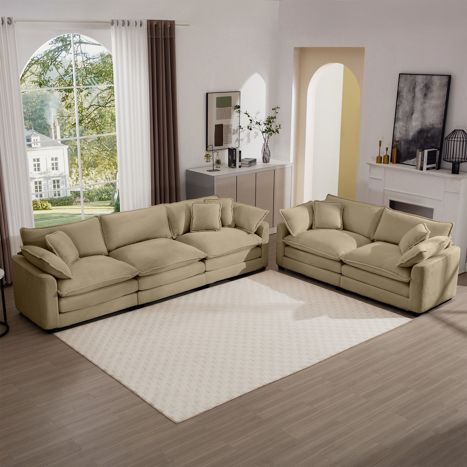 Elegant Oversized Sectional Sofa Set With Deep Seats And Flexible Layout Home Essentials