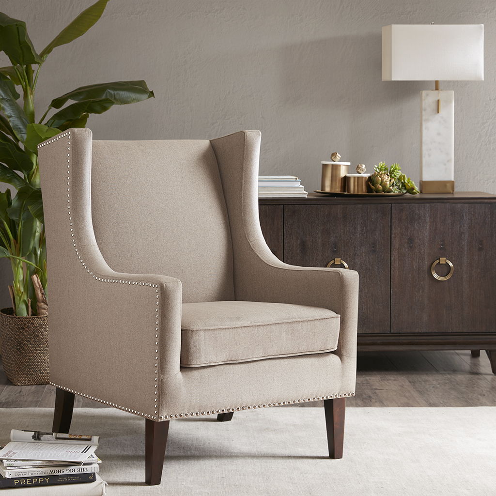 Barton - Wing Chair - Taupe