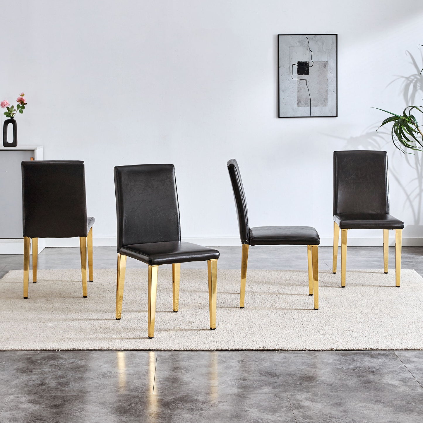 Elegant Upholstered Chairs With Metal Legs Home Essentials