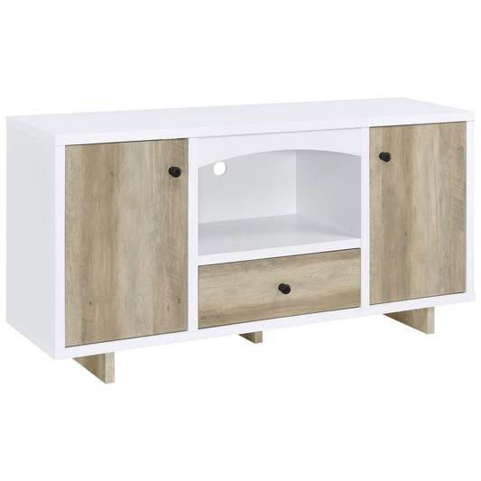 Dalton - 2 Door Storage Credenza - White And Distressed Pine CoasterEveryday