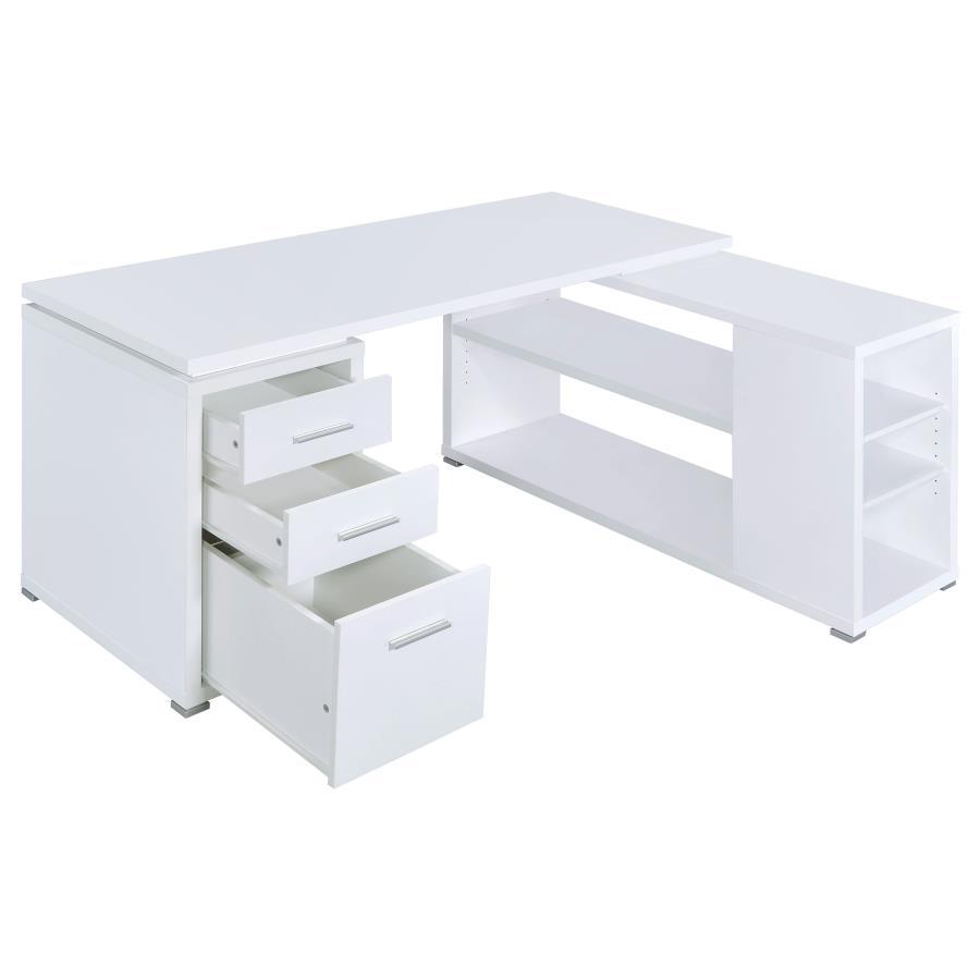 Yvette - 3-Drawer L-Shape Computer Desk CoasterEveryday