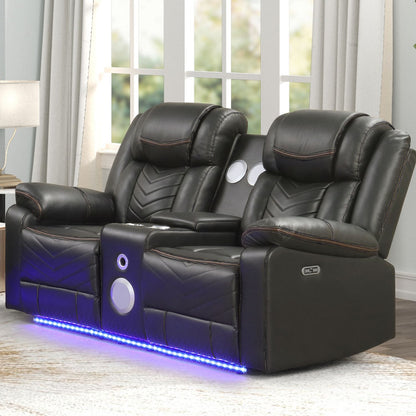 Challenger - LED Power Recliner Loveseat Matrix Furniture Group