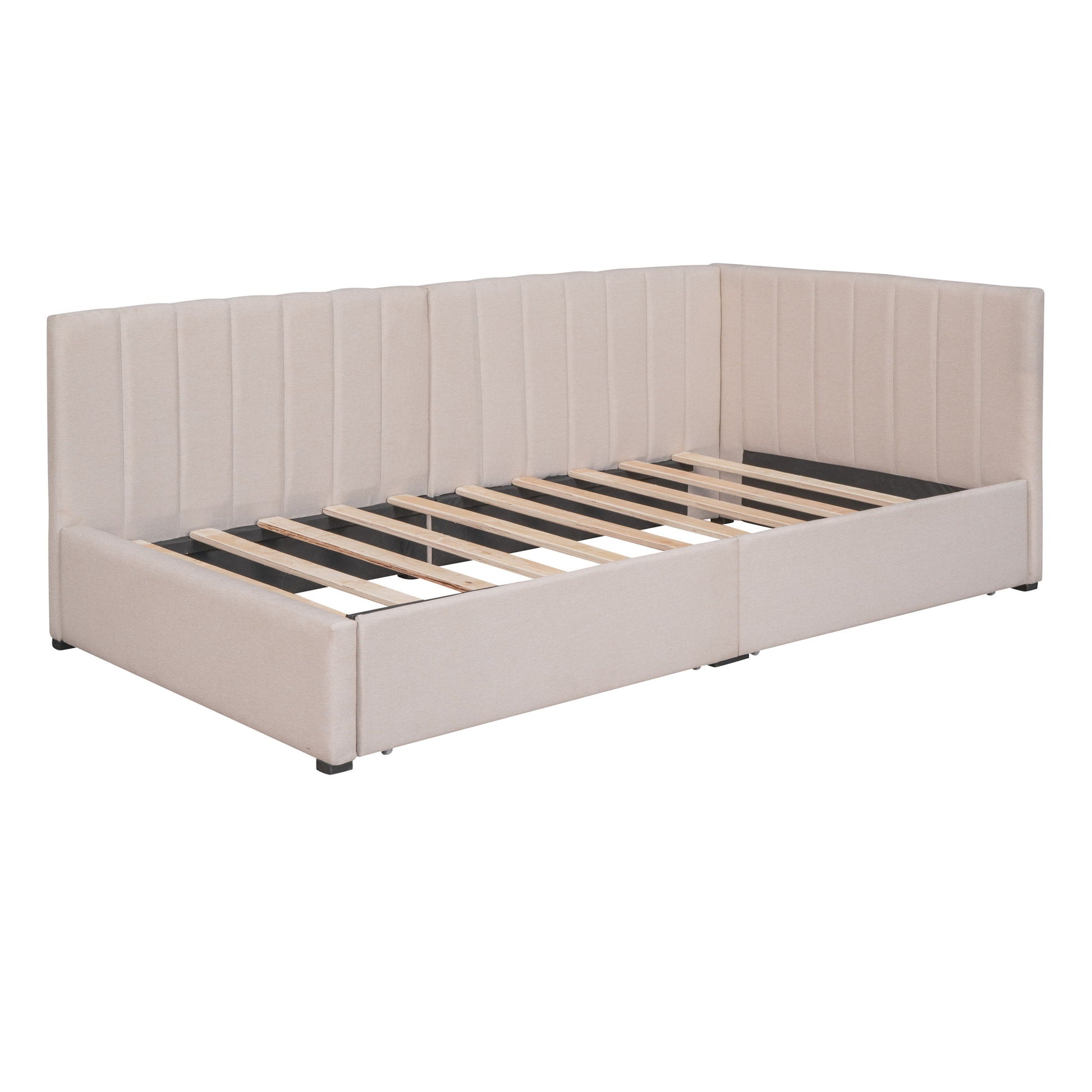 Upholstered Daybed, Sofa Bed Frame, No Box Spring Needed - Snoozhouse