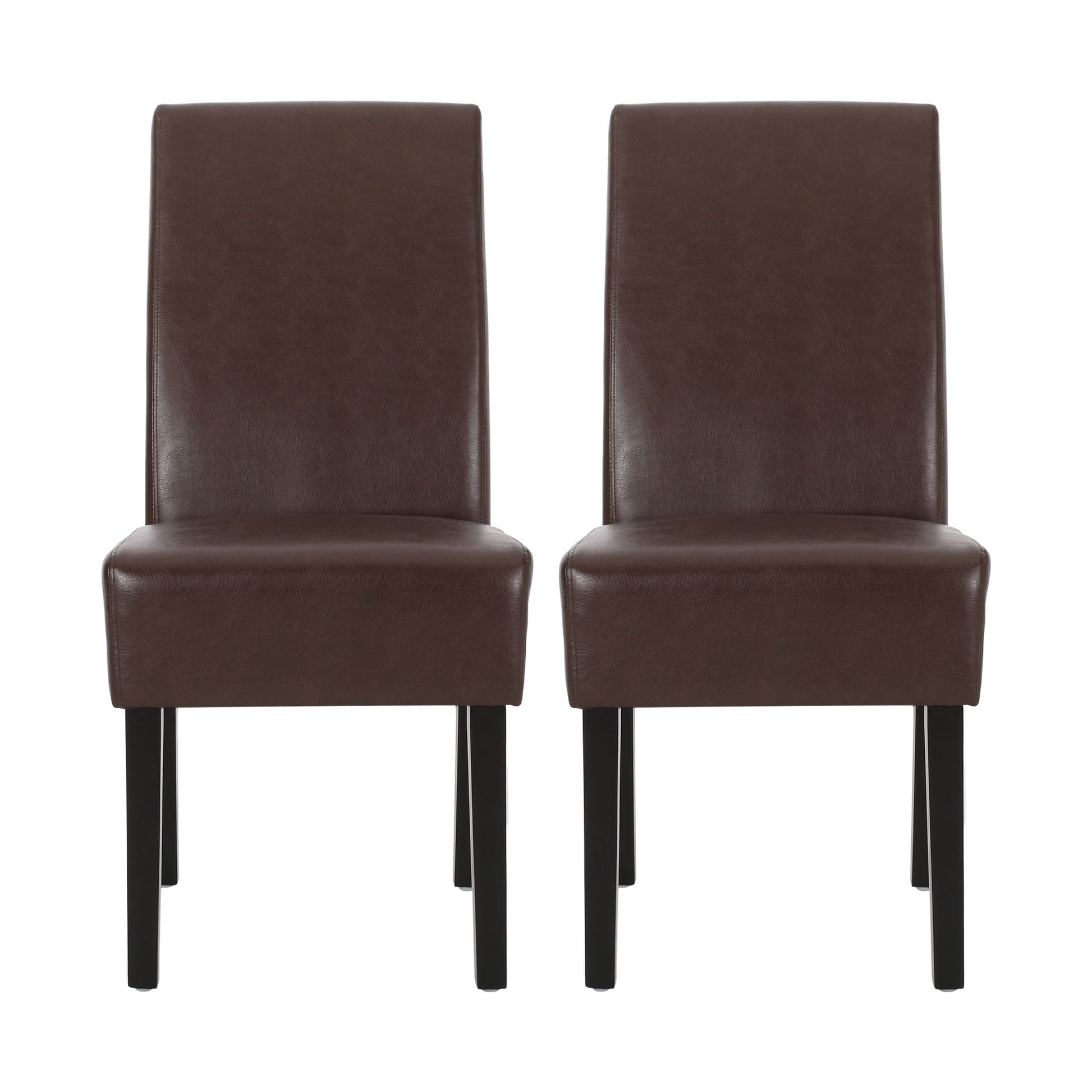 Contemporary Dining Chair With Rubberwood Legs (Set of 2) Noble House