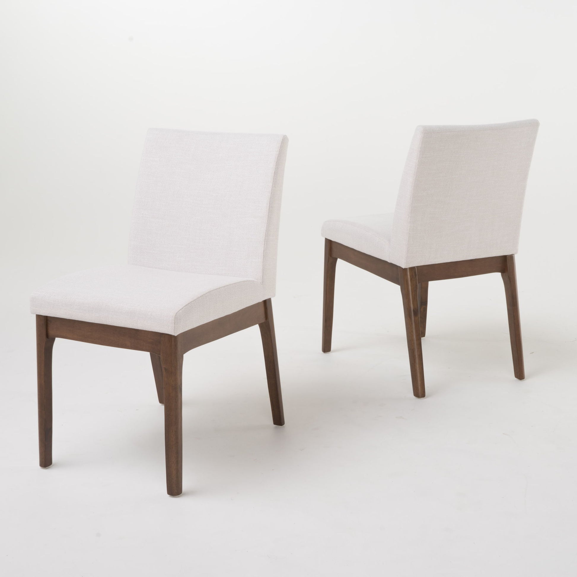 Contemporary Fabric Comfort Dining Chairs (Set of 2) Noble House