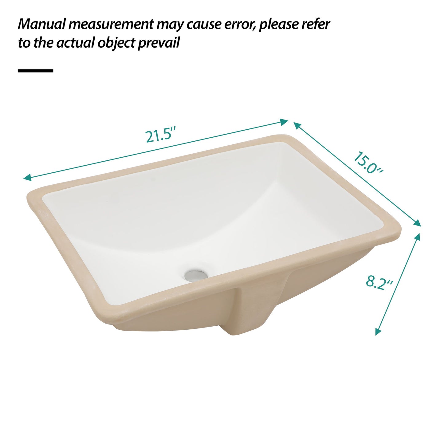 Modern Ceramic Undermount Bathroom Sink With Overflow, High Quality Daily Nest
