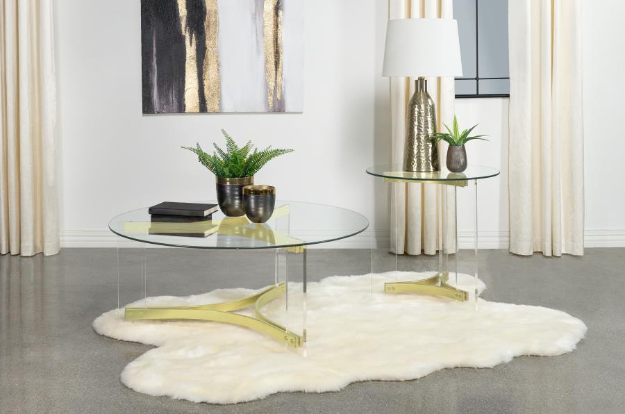 Janessa - Acrylic Coffee And End Table Set Coaster Fine Furniture