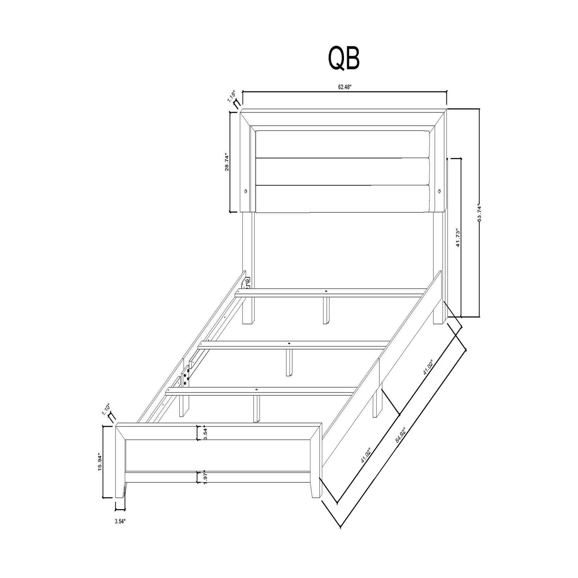 Omoda - 5 Pieces Bedroom Set With LED Global Furniture USA