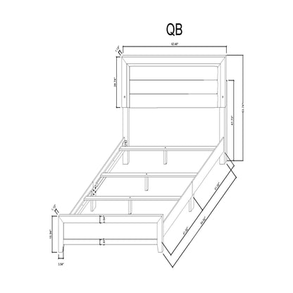 Omoda - 5 Pieces Bedroom Set With LED Global Furniture USA