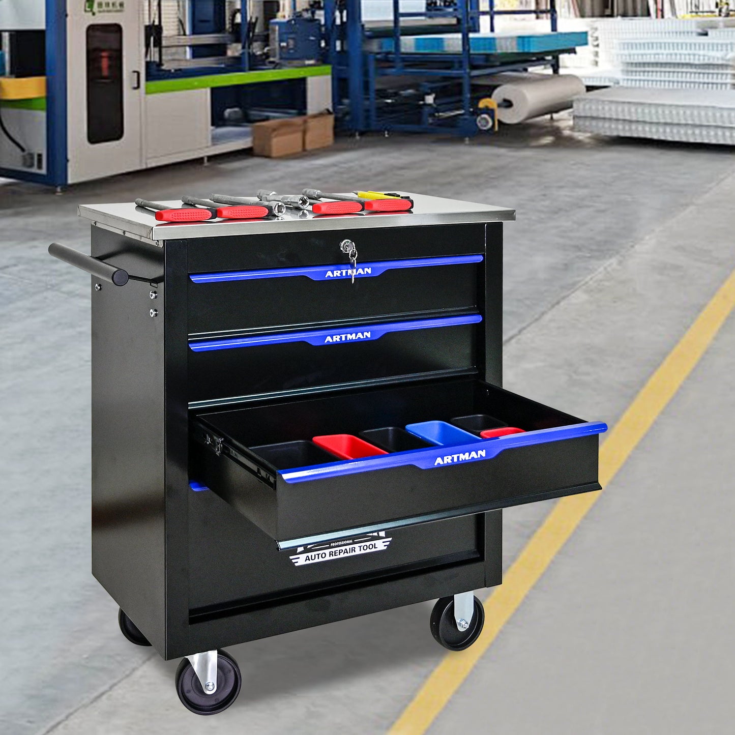 Drawer Multifunctional Tool Cart With Wheels Daily Nest