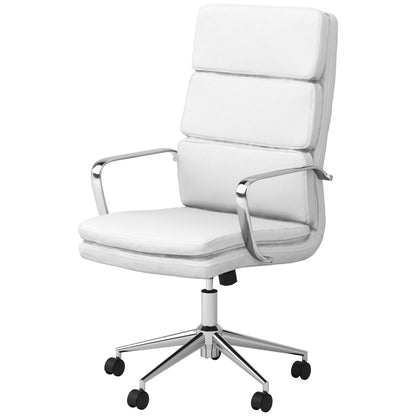 Molly - Upholstered Adjustable High Back Office Chair With Base - White Furniture Max