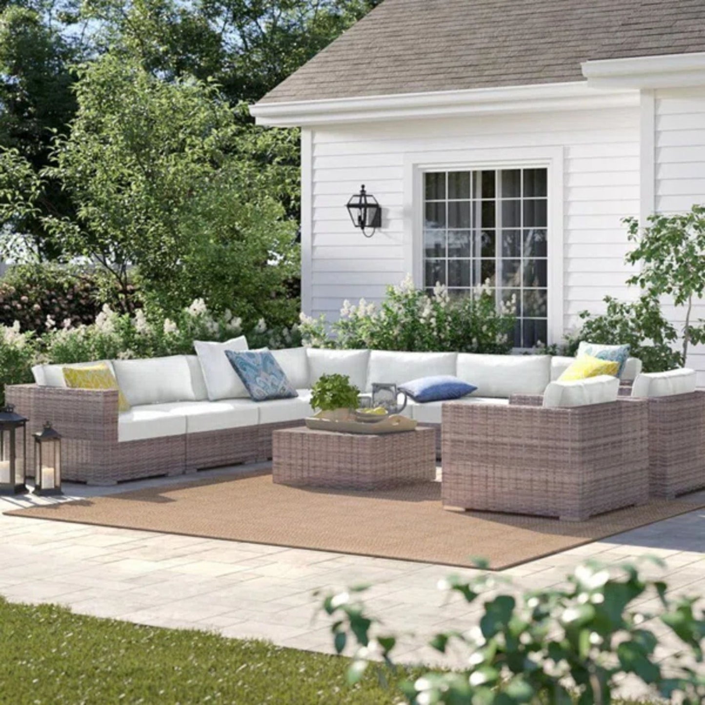 Sectional, Stylish Entertainment, Outdoor Living LSI Patio Furniture