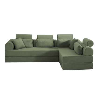 Modern L-Shape Modular Sectional Sofa, Compressed Design Home Essentials
