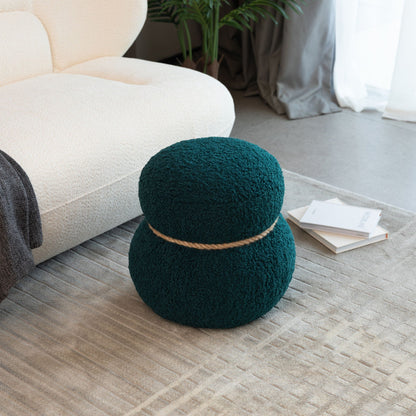 Snowman Stool With Cushion And Solid Wood Frame Home Essentials