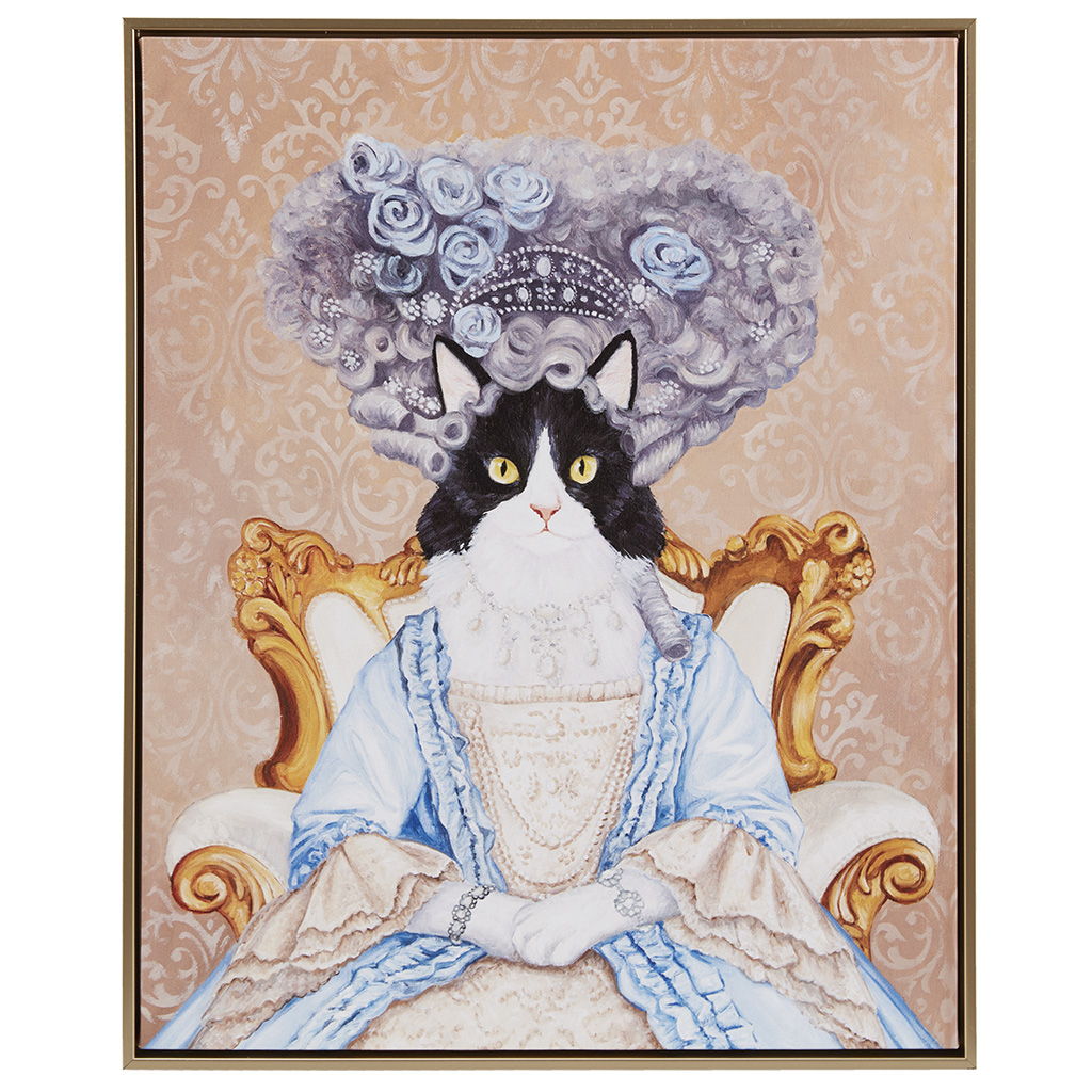 Pet Portrait - Bridger Kitty Framed Canvas Wall Art - Multi