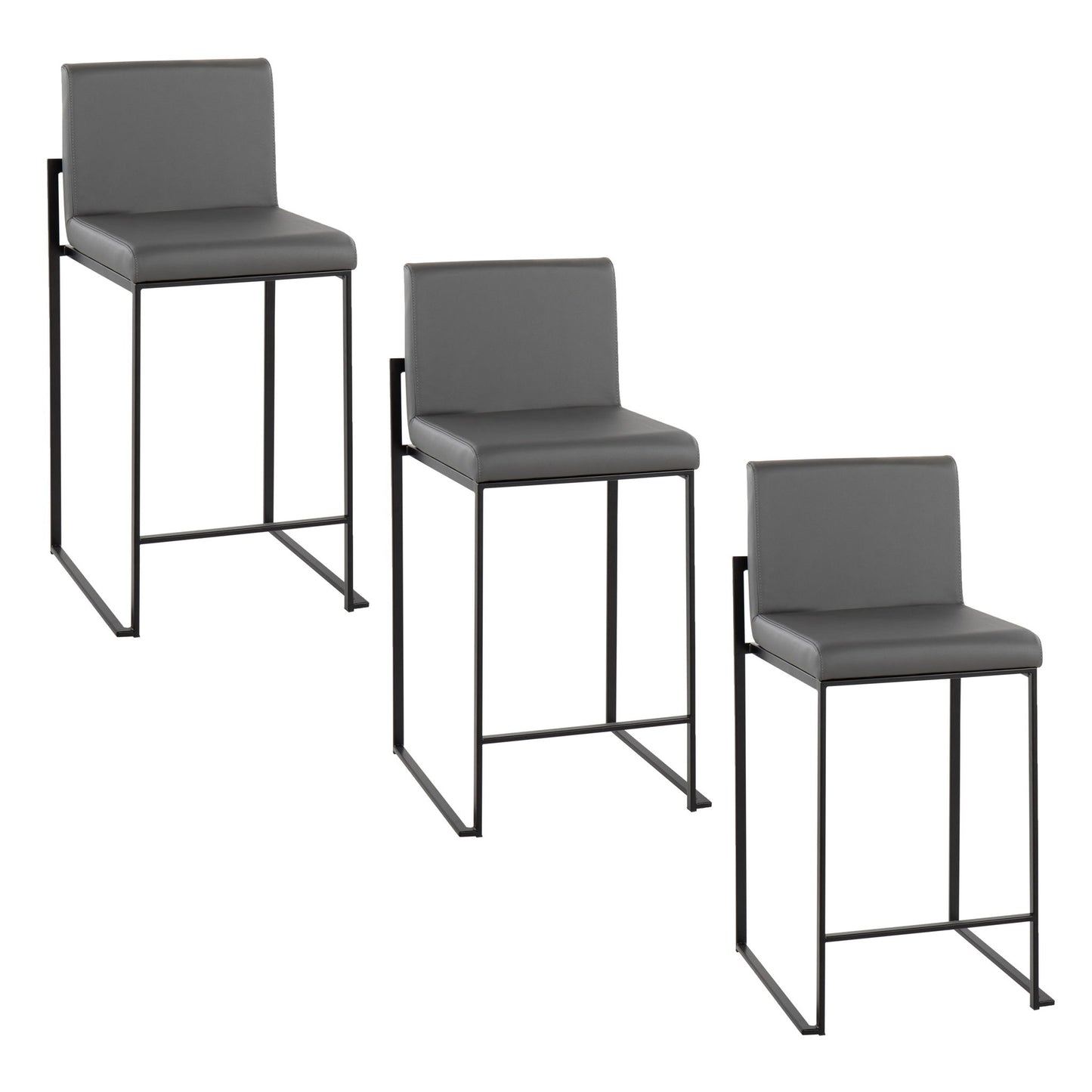 Fuji - Contemporary Modern Elegance, High Back Counter Stool Lumi Source