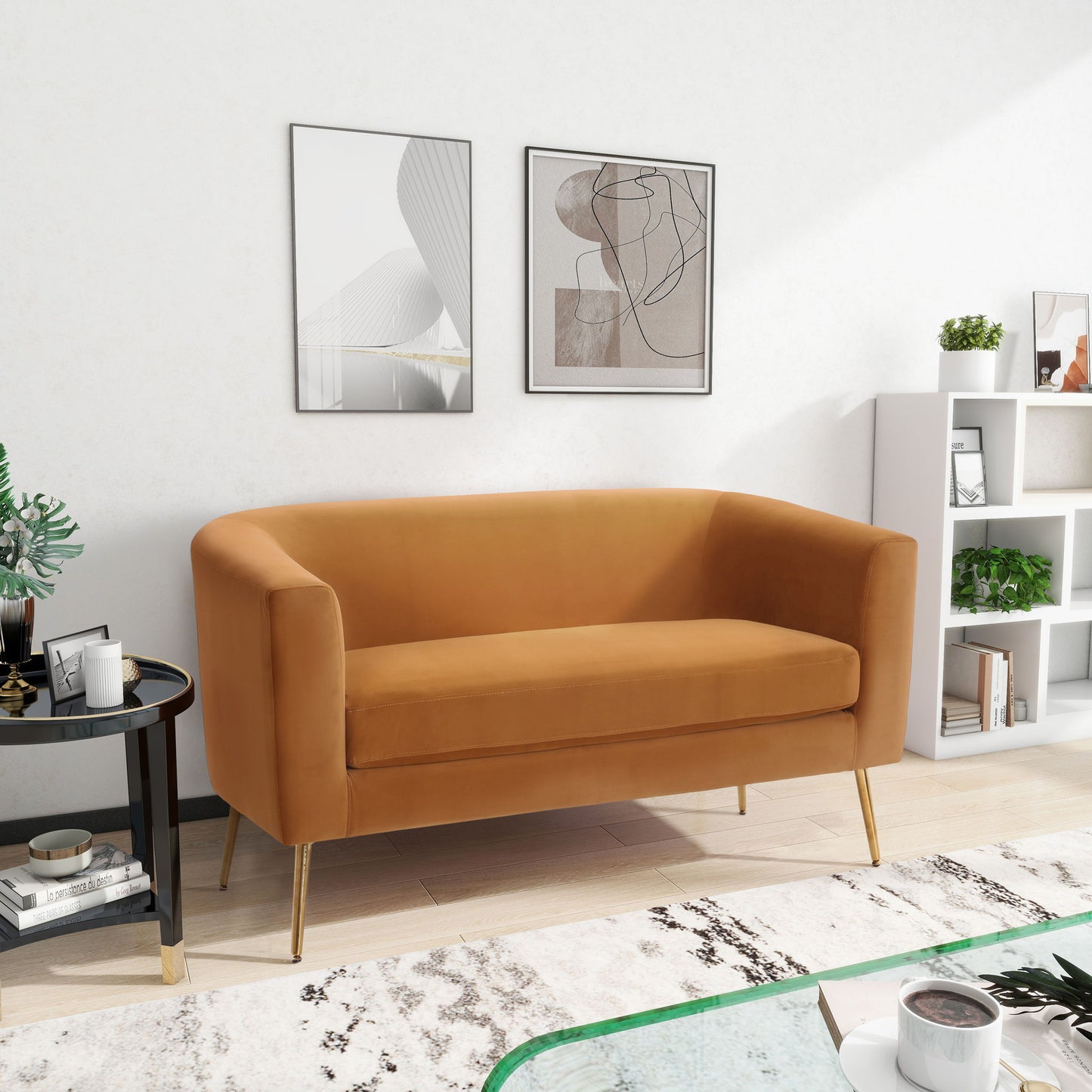 Modern Elegant Design Style Loveseat Noble House