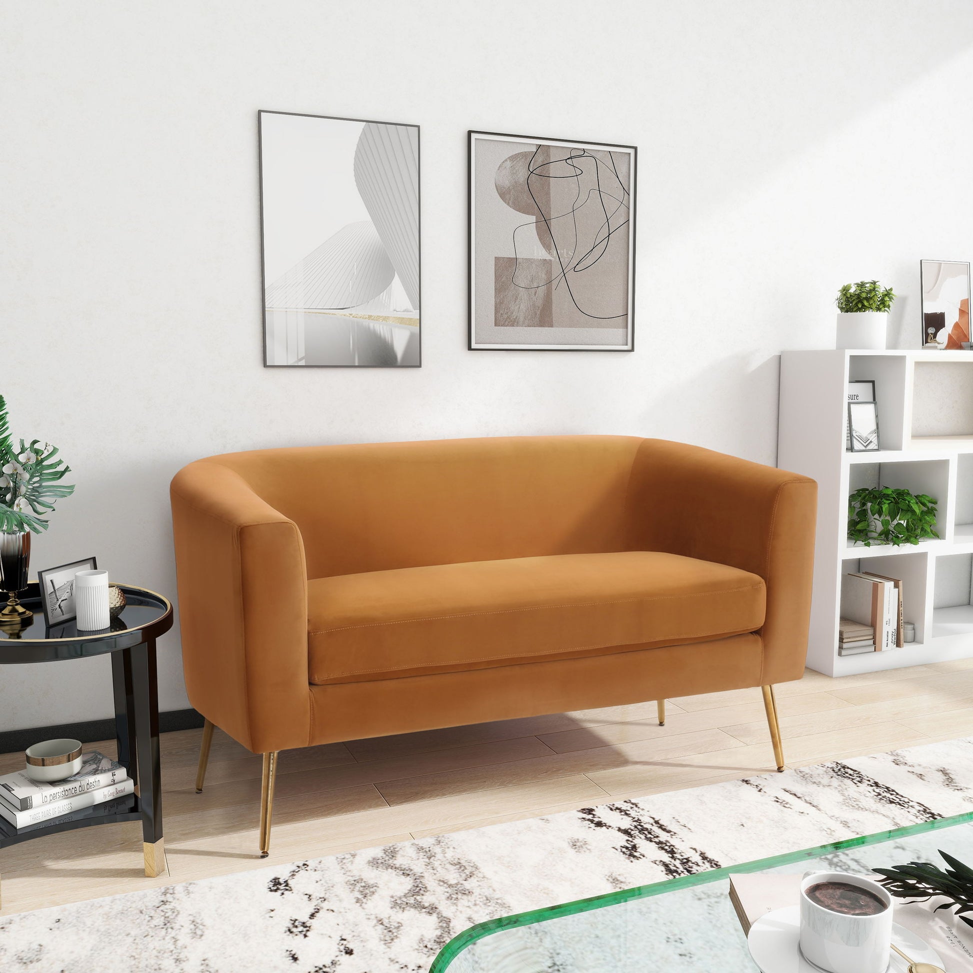 Modern Elegant Design Style Loveseat Noble House