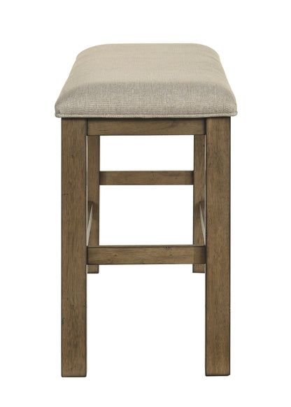 Cockrell - Counter Height Bench - Light Brown / Beige Crown Mark