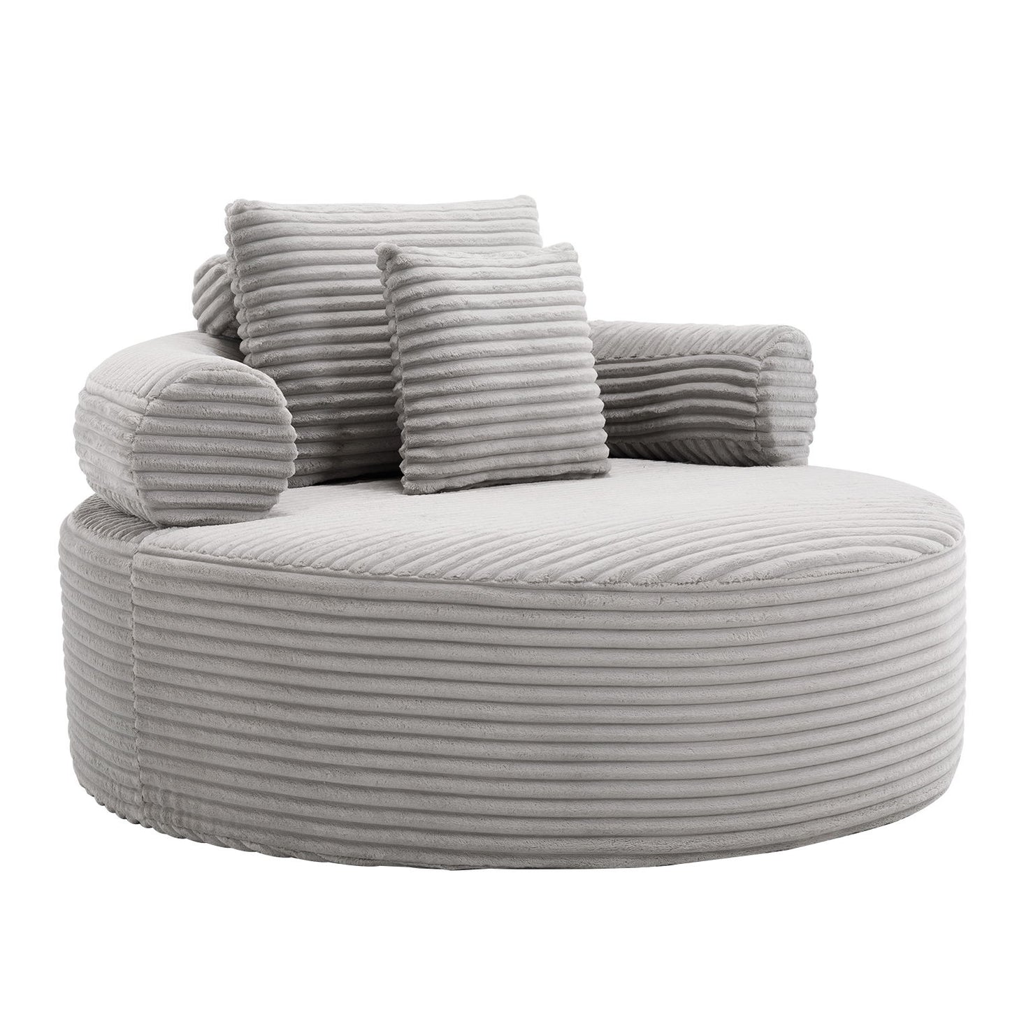 Round Sofa Bed With 3 Pillows For Living Room Home Essentials