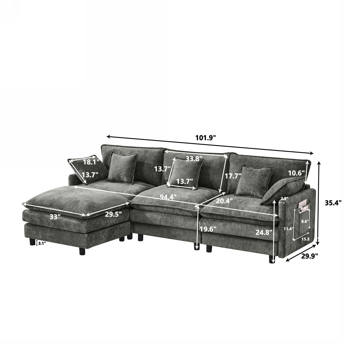 Sofa With Modular Design Home Essentials